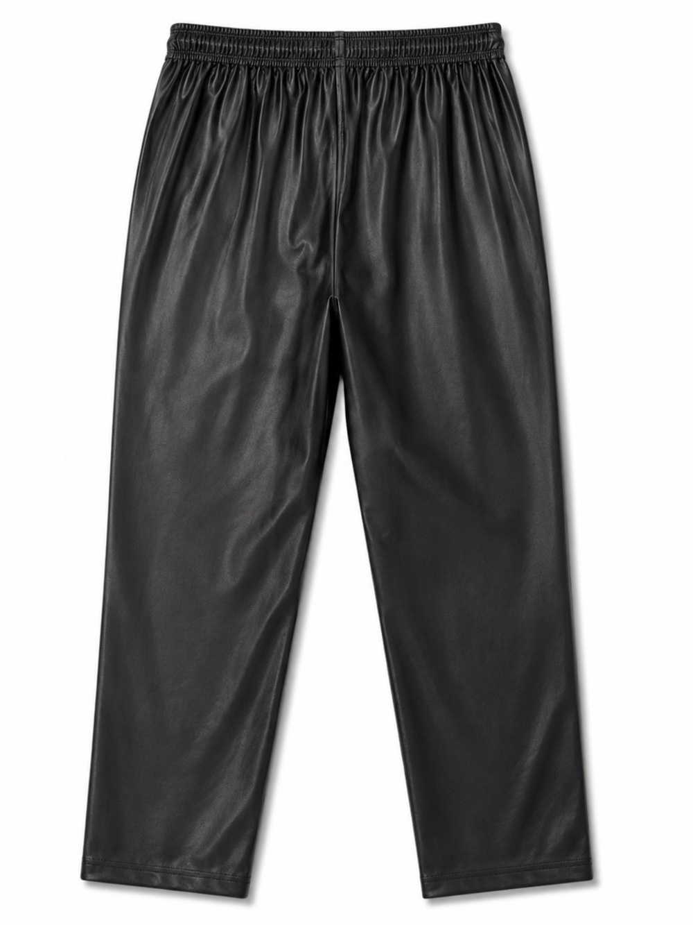 NEW! Theory Faux Leather Vegan Leather Tapered Pants with Slit Hem Black Size 2 - Picture 2 of 10